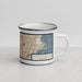 Right View Custom Sterling Heights Michigan Map Enamel Mug in Woodblock