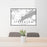 24x36 Stevenson Washington Map Print Lanscape Orientation in Classic Style Behind 2 Chairs Table and Potted Plant