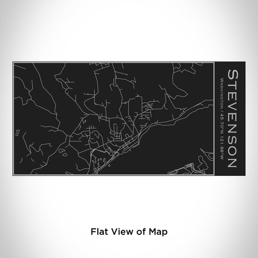 Rendered View of Stevenson Washington Map Engraving on 17oz Stainless Steel Insulated Cola Bottle in Black