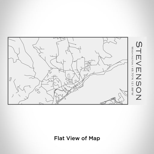 Rendered View of Stevenson Washington Map Engraving on 17oz Stainless Steel Insulated Cola Bottle in White