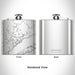 Rendered View of Stevenson Washington Map Engraving on 6oz Stainless Steel Flask