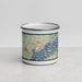 Front View Custom Stevenson Washington Map Enamel Mug in Woodblock