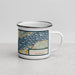 Right View Custom Stevenson Washington Map Enamel Mug in Woodblock