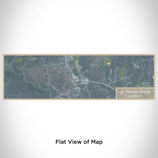 Flat View of Map Custom St Francisville Louisiana Map Enamel Mug in Afternoon
