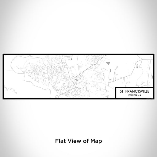 Flat View of Map Custom St Francisville Louisiana Map Enamel Mug in Classic