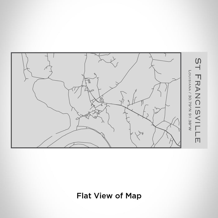 Rendered View of St Francisville Louisiana Map Engraving on 17oz Stainless Steel Insulated Cola Bottle