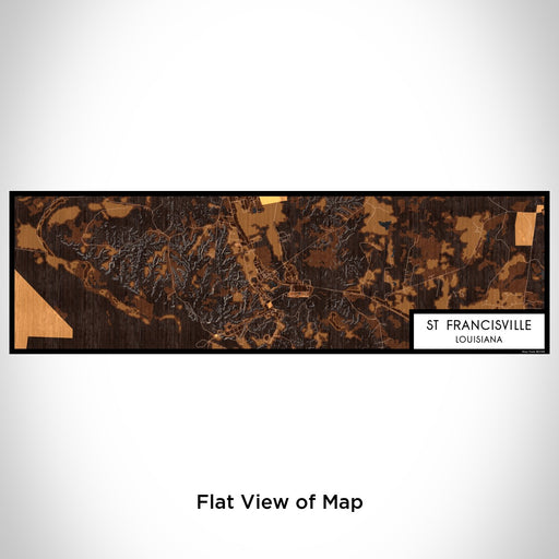 Flat View of Map Custom St Francisville Louisiana Map Enamel Mug in Ember