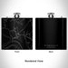 Rendered View of St Francisville Louisiana Map Engraving on 6oz Stainless Steel Flask in Black