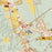 St Francisville Louisiana Map Print in Woodblock Style Zoomed In Close Up Showing Details