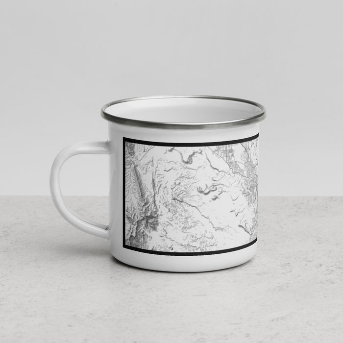 Left View Custom St. George Utah Map Enamel Mug in Classic