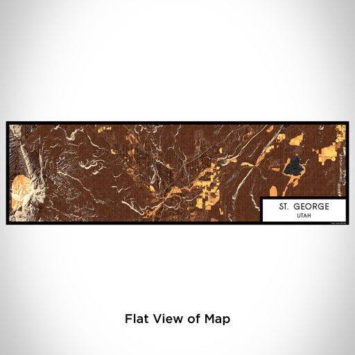 Flat View of Map Custom St. George Utah Map Enamel Mug in Ember