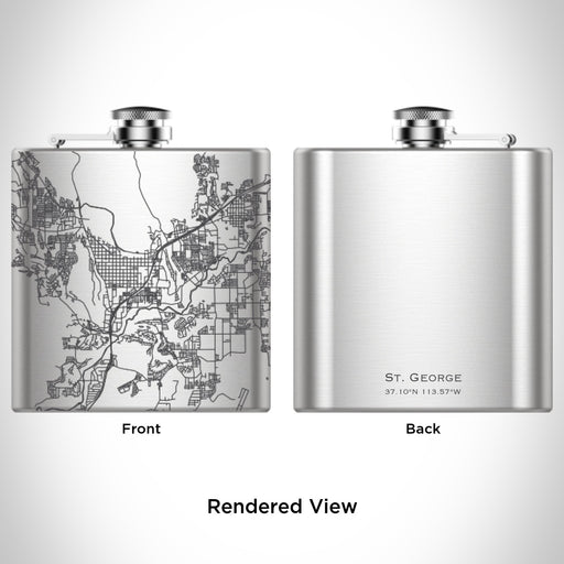 Rendered View of St. George Utah Map Engraving on undefined