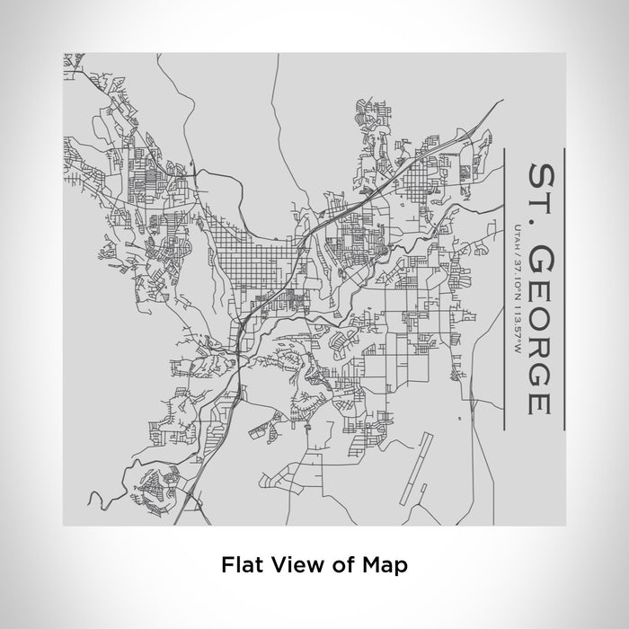 Rendered View of St. George Utah Map Engraving on 17oz Stainless Steel Insulated Tumbler