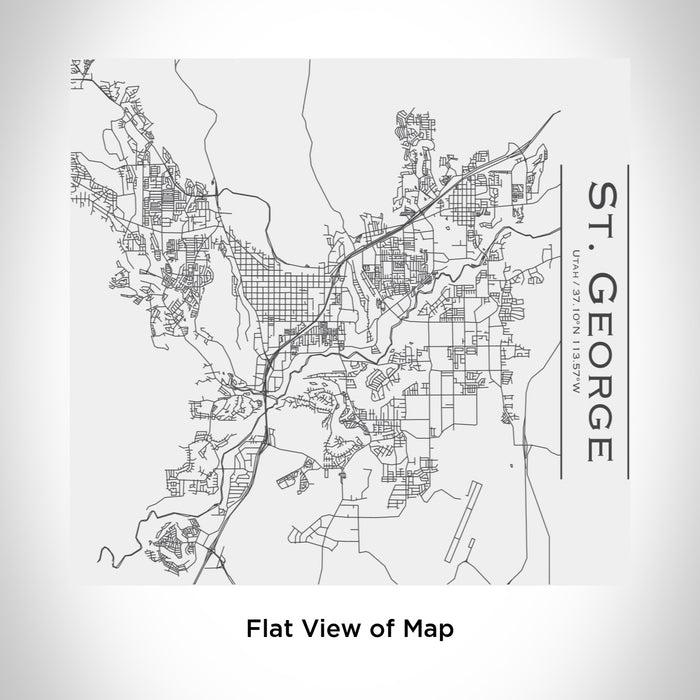 Rendered View of St. George Utah Map Engraving on 17oz Stainless Steel Insulated Tumbler in White