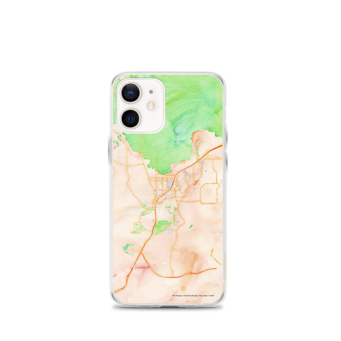 Custom St. George Utah Map iPhone 12 mini Phone Case in Watercolor