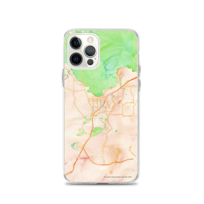 Custom St. George Utah Map iPhone 12 Pro Phone Case in Watercolor