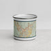 Front View Custom St. George Utah Map Enamel Mug in Woodblock