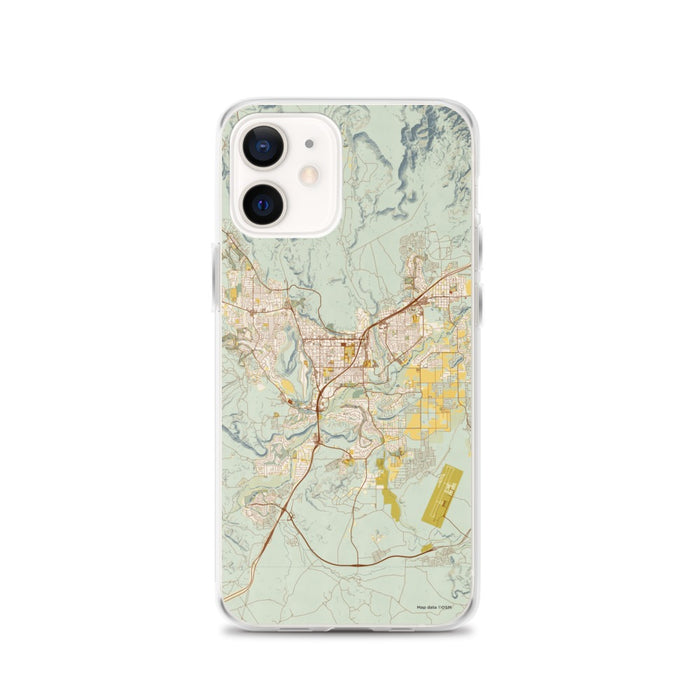 Custom St. George Utah Map iPhone 12 Phone Case in Woodblock