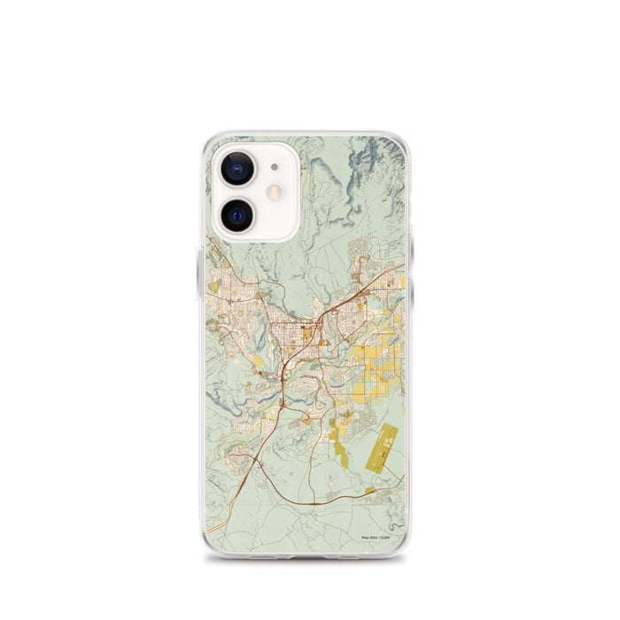 Custom St. George Utah Map iPhone 12 mini Phone Case in Woodblock