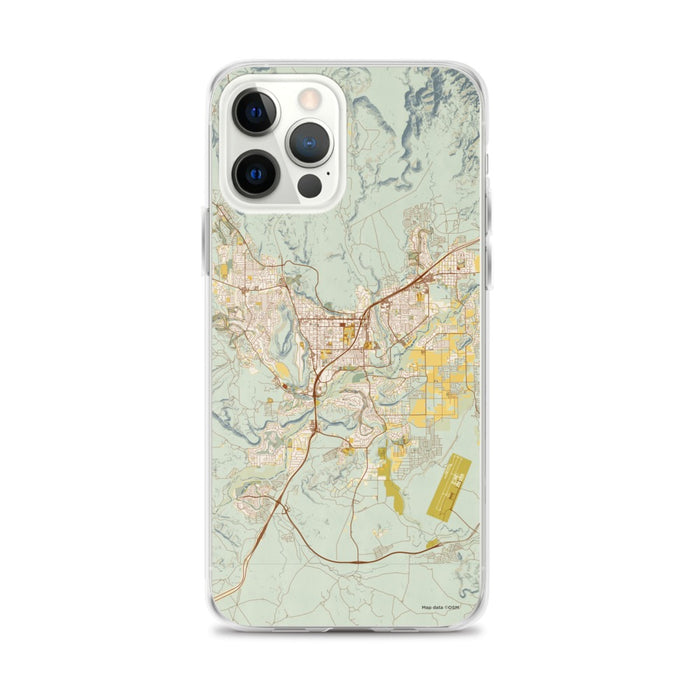 Custom St. George Utah Map iPhone 12 Pro Max Phone Case in Woodblock