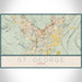 St. George Utah Map Print Landscape Orientation in Woodblock Style With Shaded Background