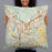 Person holding 22x22 Custom St. George Utah Map Throw Pillow in Woodblock