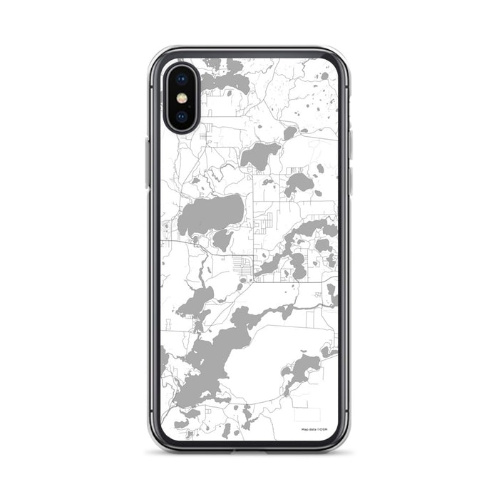 Custom iPhone X/XS St. Germain Wisconsin Map Phone Case in Classic