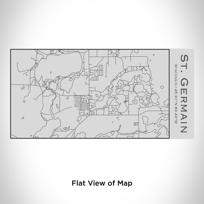 Rendered View of St. Germain Wisconsin Map Engraving on 17oz Stainless Steel Insulated Cola Bottle