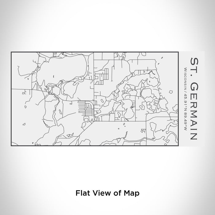 Rendered View of St. Germain Wisconsin Map Engraving on 17oz Stainless Steel Insulated Cola Bottle in White