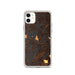 Custom iPhone 11 St. Germain Wisconsin Map Phone Case in Ember