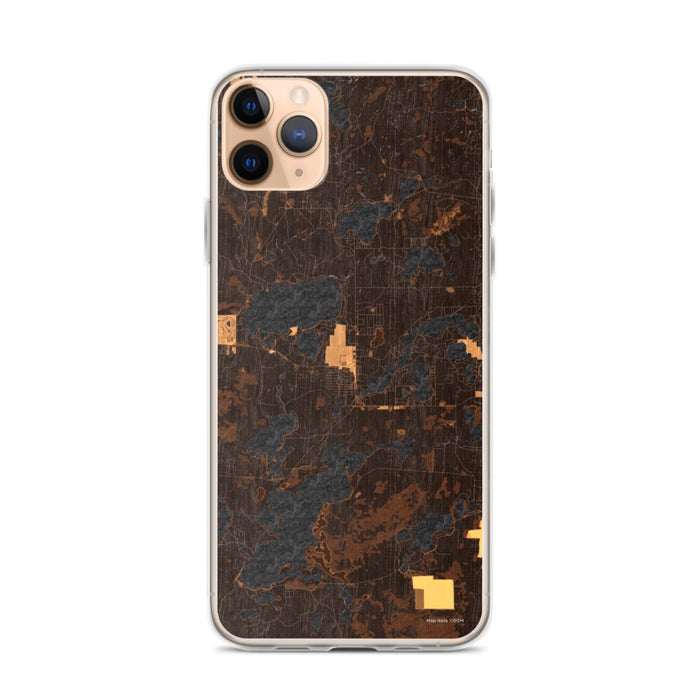 Custom iPhone 11 Pro Max St. Germain Wisconsin Map Phone Case in Ember