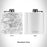 Rendered View of St. Germain Wisconsin Map Engraving on 6oz Stainless Steel Flask in White