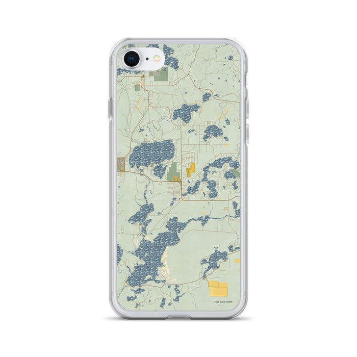 Custom iPhone SE St. Germain Wisconsin Map Phone Case in Woodblock