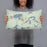 Person holding 20x12 Custom St. Germain Wisconsin Map Throw Pillow in Woodblock