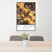 24x36 St. Helena California Map Print Portrait Orientation in Ember Style Behind 2 Chairs Table and Potted Plant