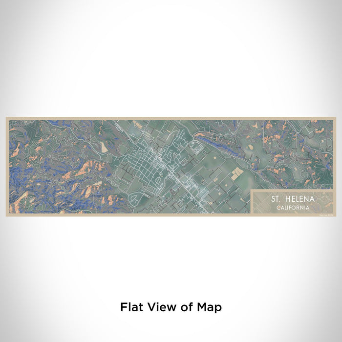Flat View of Map Custom St. Helena California Map Enamel Mug in Afternoon