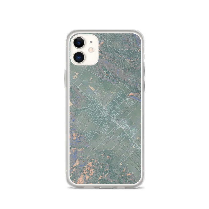 Custom iPhone 11 St. Helena California Map Phone Case in Afternoon