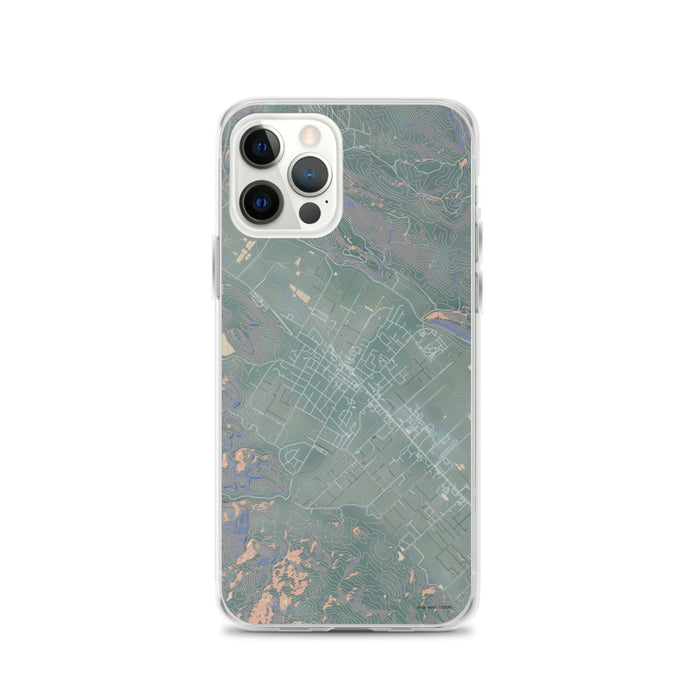Custom iPhone 12 Pro St. Helena California Map Phone Case in Afternoon