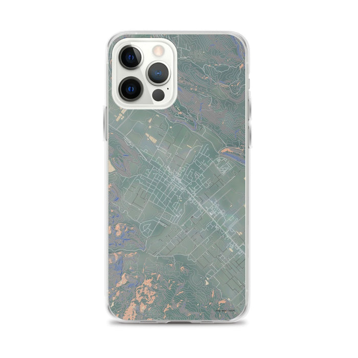 Custom iPhone 12 Pro Max St. Helena California Map Phone Case in Afternoon