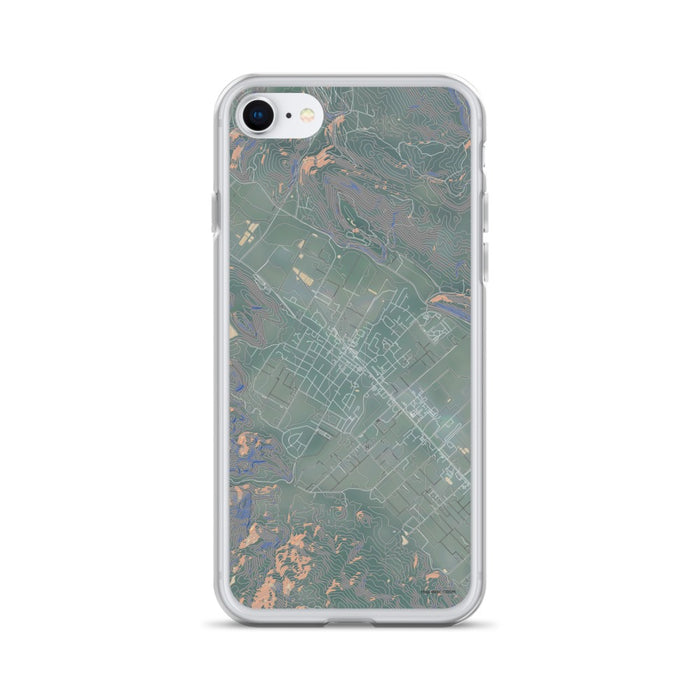 Custom iPhone SE St. Helena California Map Phone Case in Afternoon