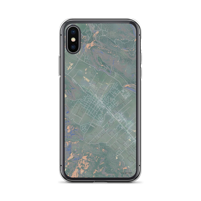 Custom iPhone X/XS St. Helena California Map Phone Case in Afternoon