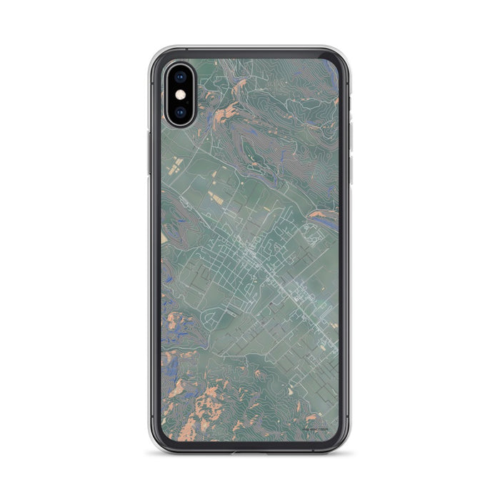 Custom iPhone XS Max St. Helena California Map Phone Case in Afternoon