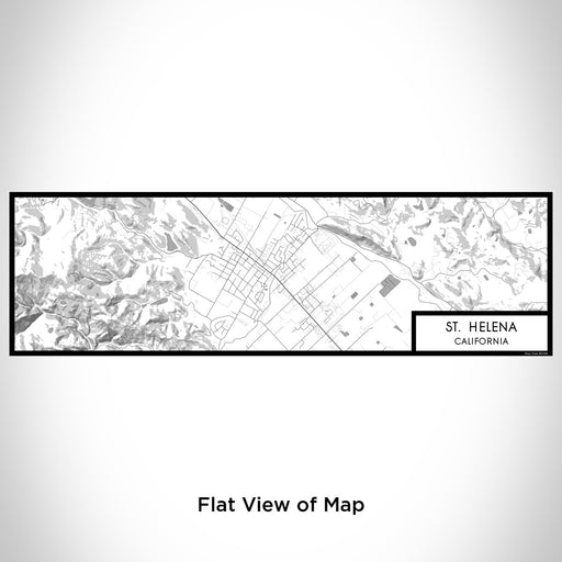 Flat View of Map Custom St. Helena California Map Enamel Mug in Classic