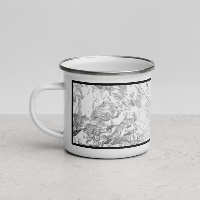Left View Custom St. Helena California Map Enamel Mug in Classic