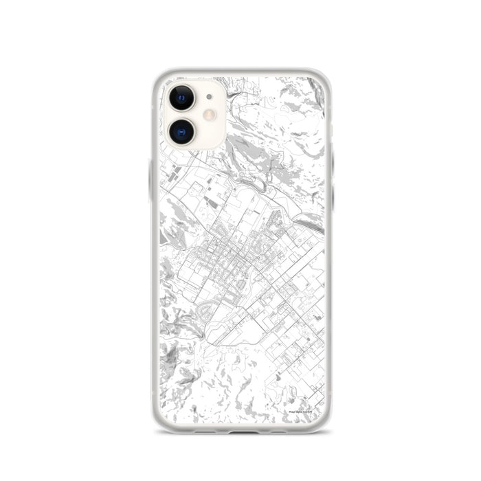 Custom iPhone 11 St. Helena California Map Phone Case in Classic
