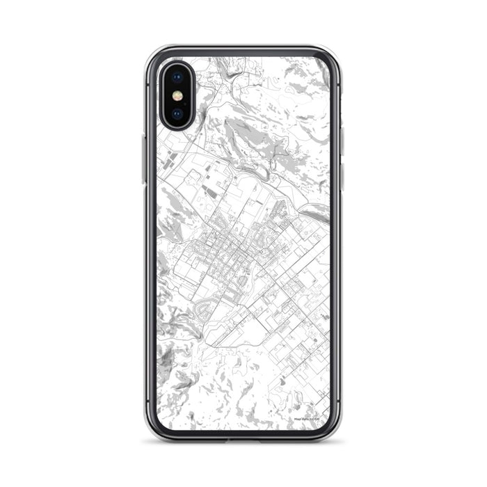 Custom iPhone X/XS St. Helena California Map Phone Case in Classic