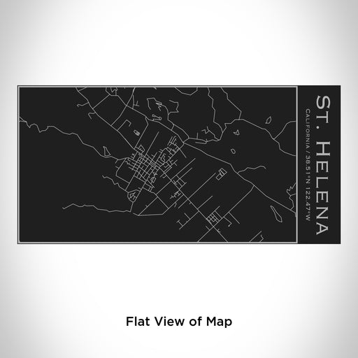 Rendered View of St. Helena California Map Engraving on 17oz Stainless Steel Insulated Cola Bottle in Black