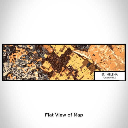 Flat View of Map Custom St. Helena California Map Enamel Mug in Ember