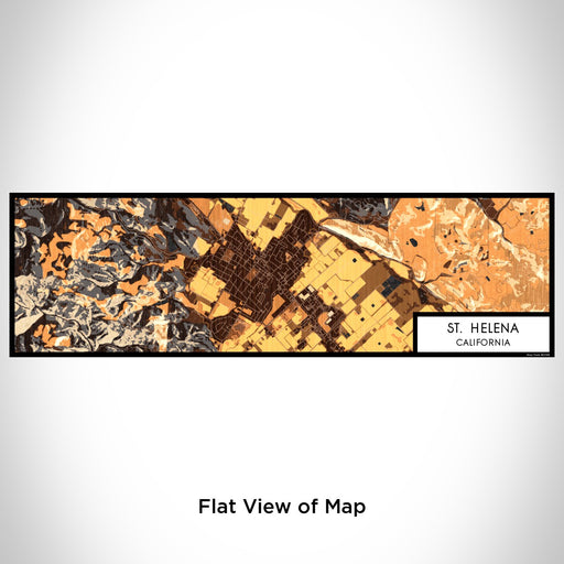 Flat View of Map Custom St. Helena California Map Enamel Mug in Ember