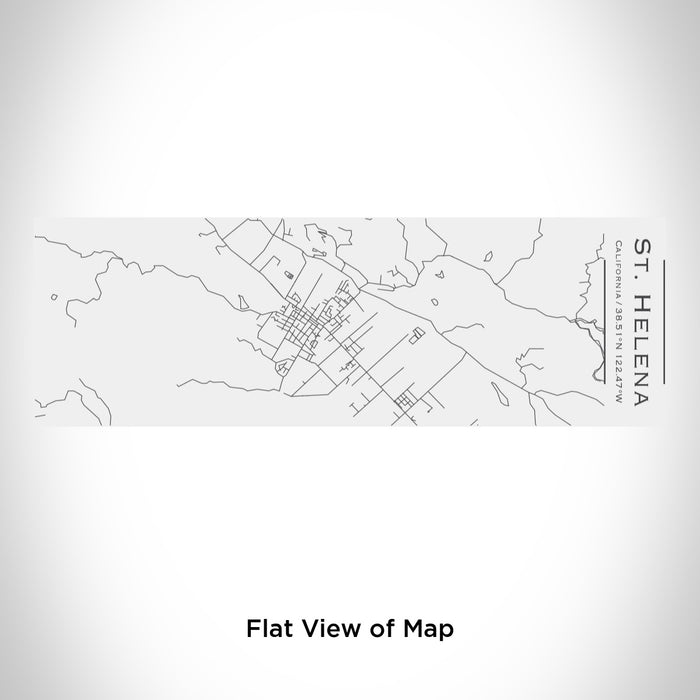 Rendered View of St. Helena California Map Engraving on 10oz Stainless Steel Insulated Cup with Sliding Lid in White